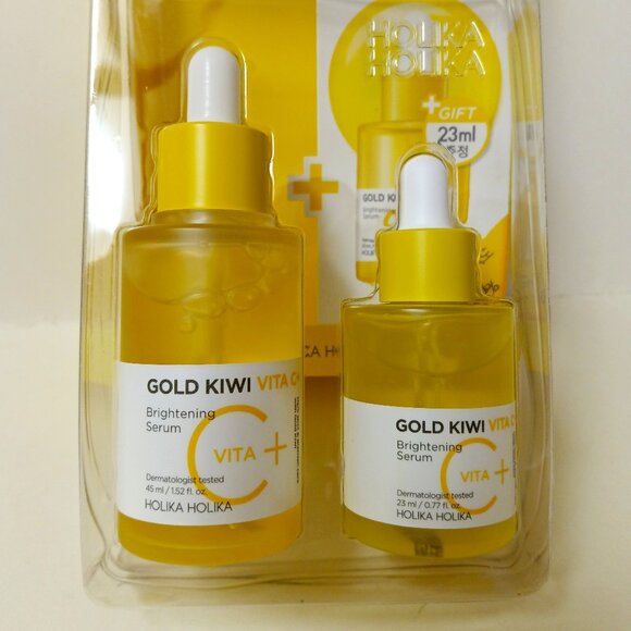 Holika Holika. Gold Kiwi Vita C Brightening Serum Set: 2 Bottles 45 ml &… - Picture 1 of 1